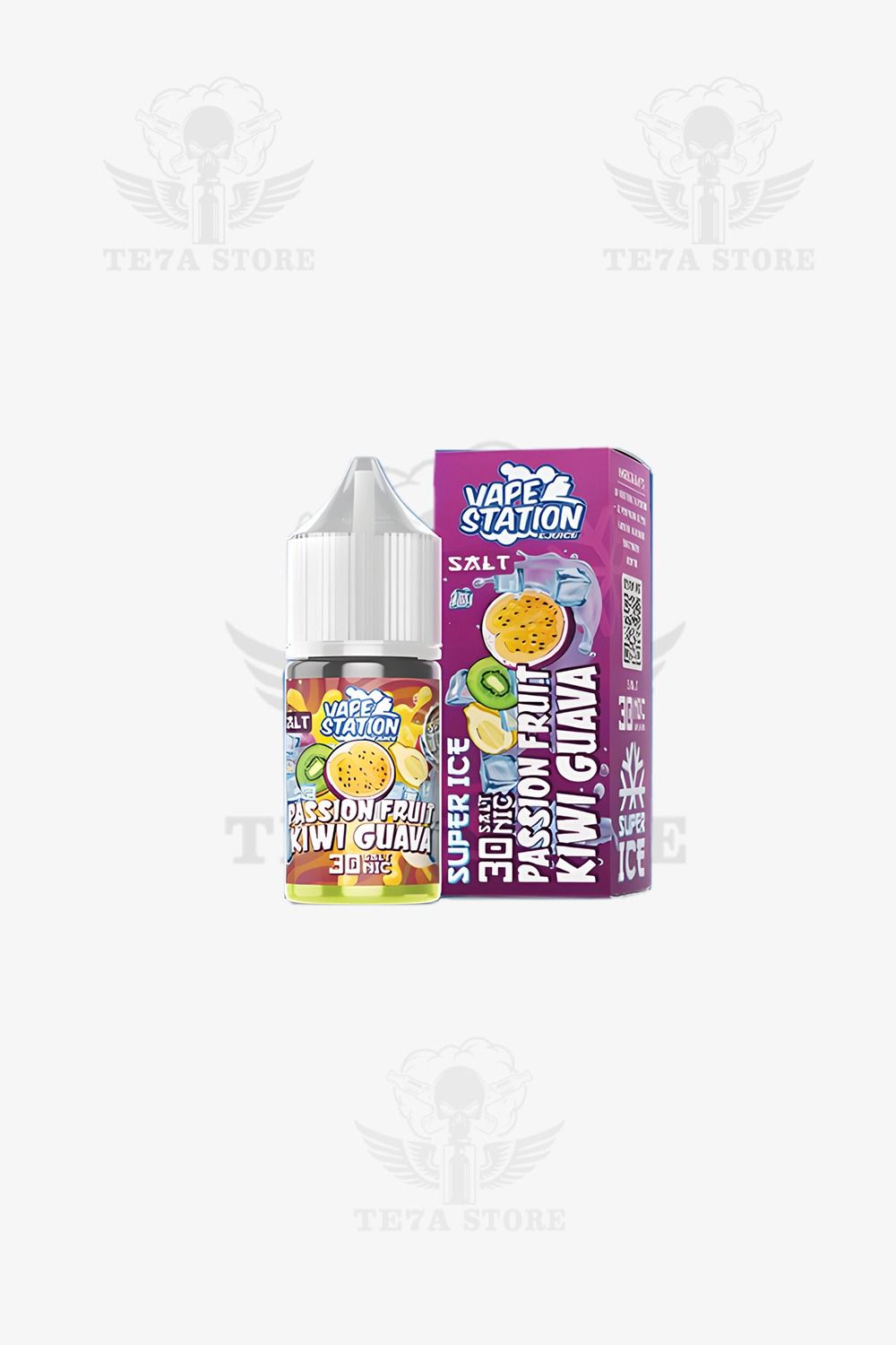 vape station- salt passon fruit kiwi guava super ice – Te7a Store