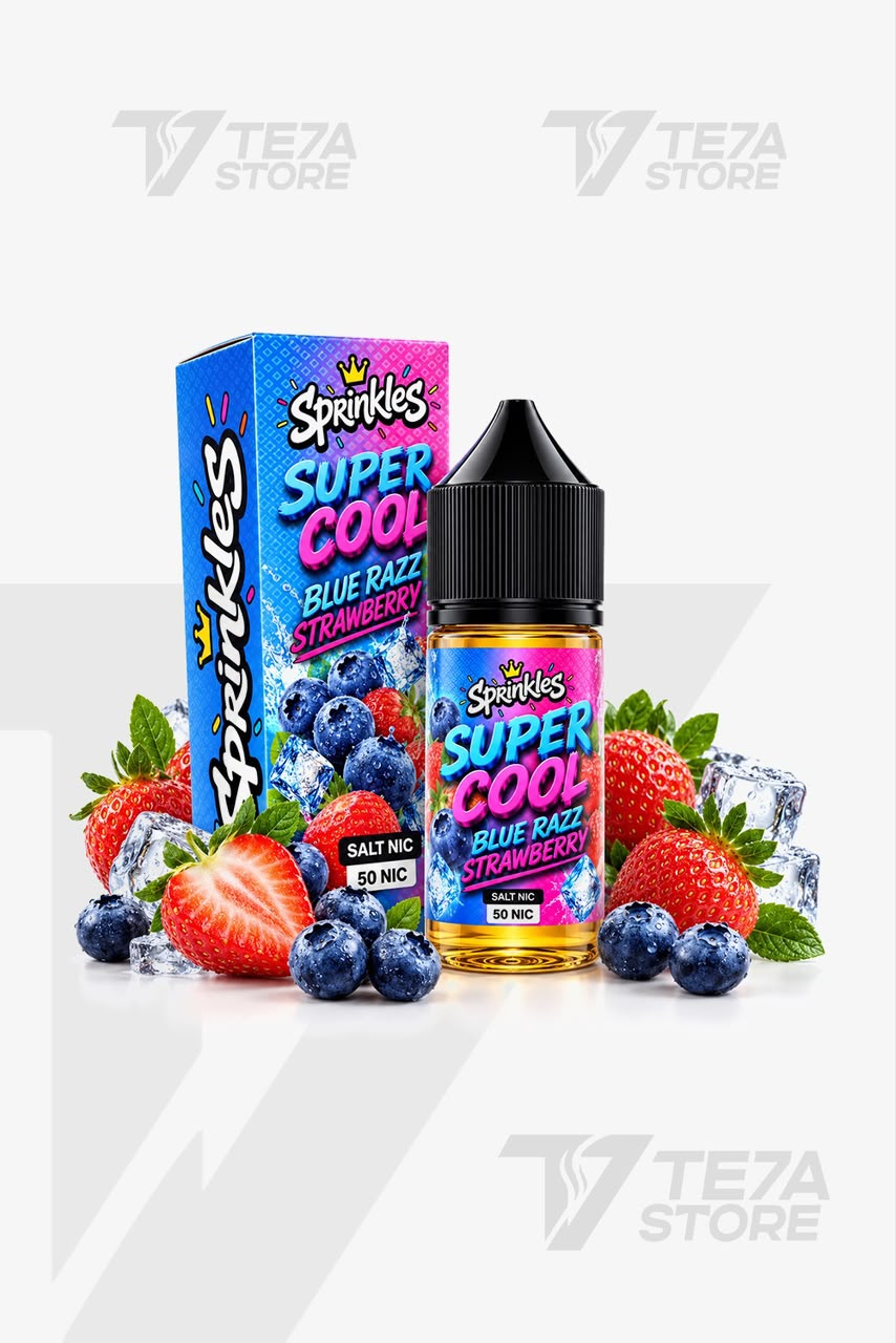 SPRINKLES- SUPER COOL BLUE EAZZ  STRAWBERRY